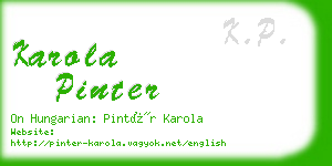 karola pinter business card